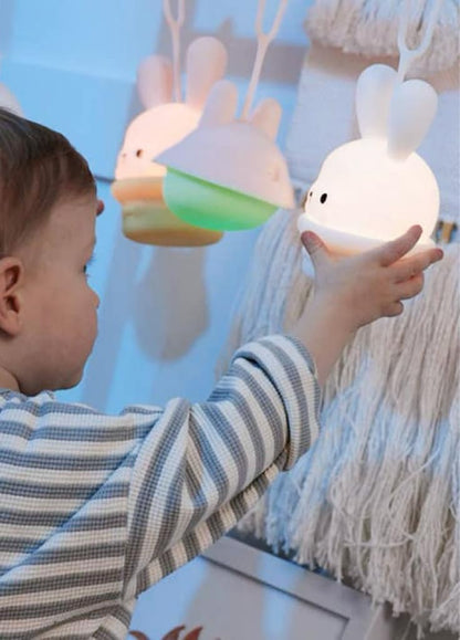 Baby Night Light for Car Seat- Dimming Function 9 Colors Changing Eye Caring Portable Rechargeable & Timing Bedside Lamp Light Up Toddler Bed Room Travel Essentials Squishy Silicone Infant BPA Free
