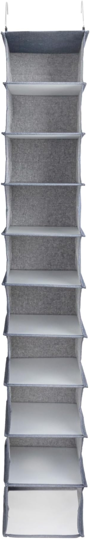 Household Essentials Hanging Narrow Cotton Blend and Plastic Closet Organizer