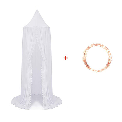 Bed Canopy Round Dome,Mosquito Net,Bed Canopy for Kid‘s Reading Room,Nursery Decorations,Bedroom Decoration (Chiffon Bed Canopy-WhiteNew!)