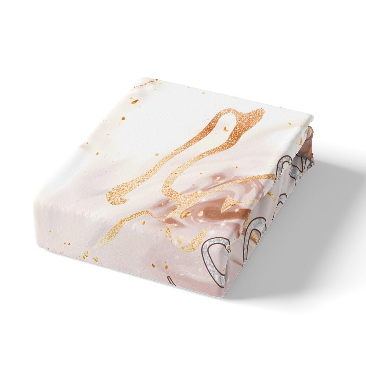 Pink Marble Bedding Set Get Naked Bed Sheet Set for Kids Boys Girls Teens Bedroom Decor Funny Quotes Fitted Sheet Full Size Pink Rose Gold Glitter Marble Cracked Bedding Sheets 3Pcs