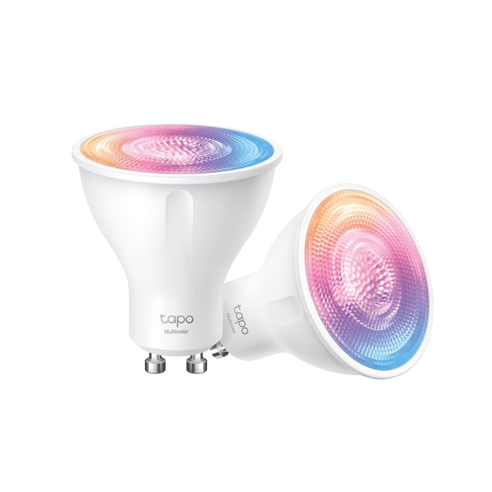 TP-Link Tapo L630 (2-Pack) GU10 Smart LED Smart WiFi Bulb, RGBW Multicolor, 16 Million Colors, Amazon Alexa, 350 Lumens, 3.7W, Energy Saving, Pack of 2, packaging may vary