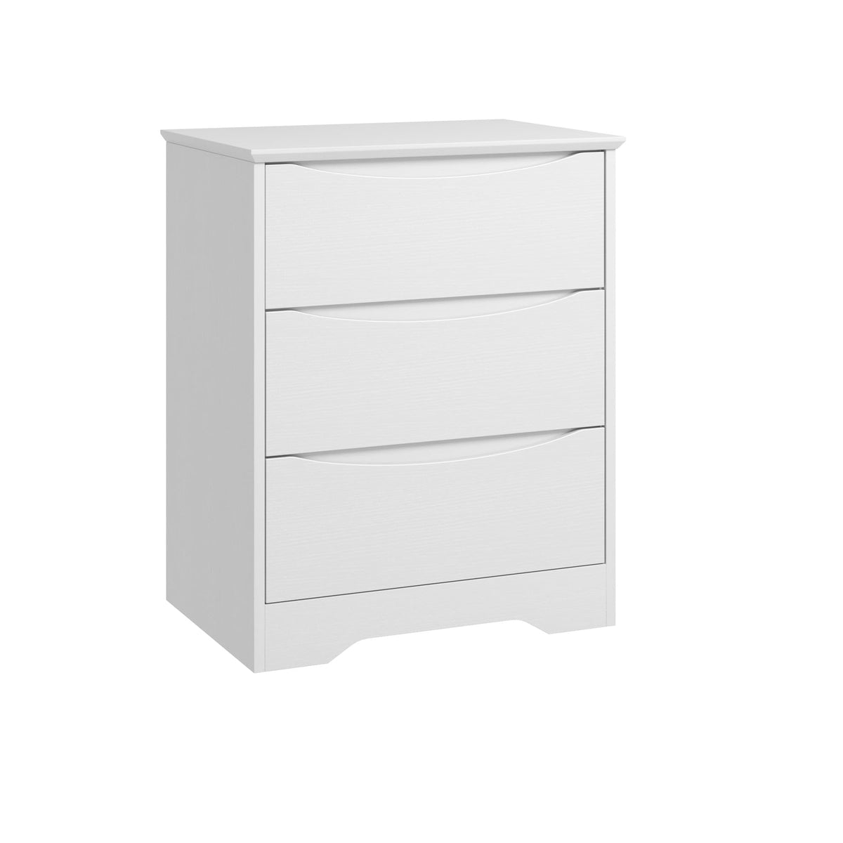 Garvee Wooden Dresser with 3 Drawers, Tall Modern Closet with Deep Storage, Large Chest of Drawers with Wide Top, Long Storage Dresser for Bedroom, Living Room, Hallway, Kids Room, White