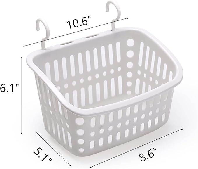 3PCS Plastic Hanging Baskets for Shower, Hanging Basket Organizer