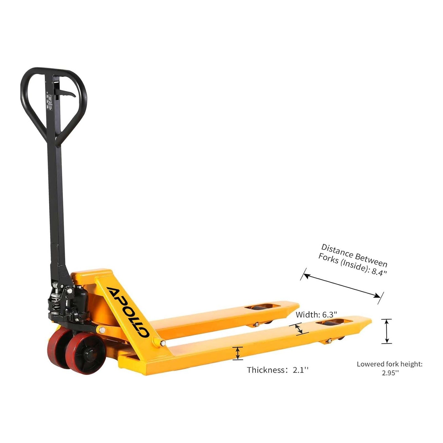 APOLLOLIFT Pallet Truck, Standard Duty Manual Pallet Jack Hand Truck 4400lbs Capacity 48" Lx21 W Fork Size with Extra Stopper