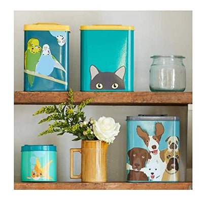 Burgon & Ball Creaturewares The Rabble Dog GCR/CAT Tin Pet Food Storage, 16.5 cm x 11 cm x 20 cm Size