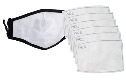 DualVertex Face Mask - Breathable With Filter, Cotton, Washable & Reusable - Adjustable Ear Straps, Nose Wire, Valve and Replaceable Filters