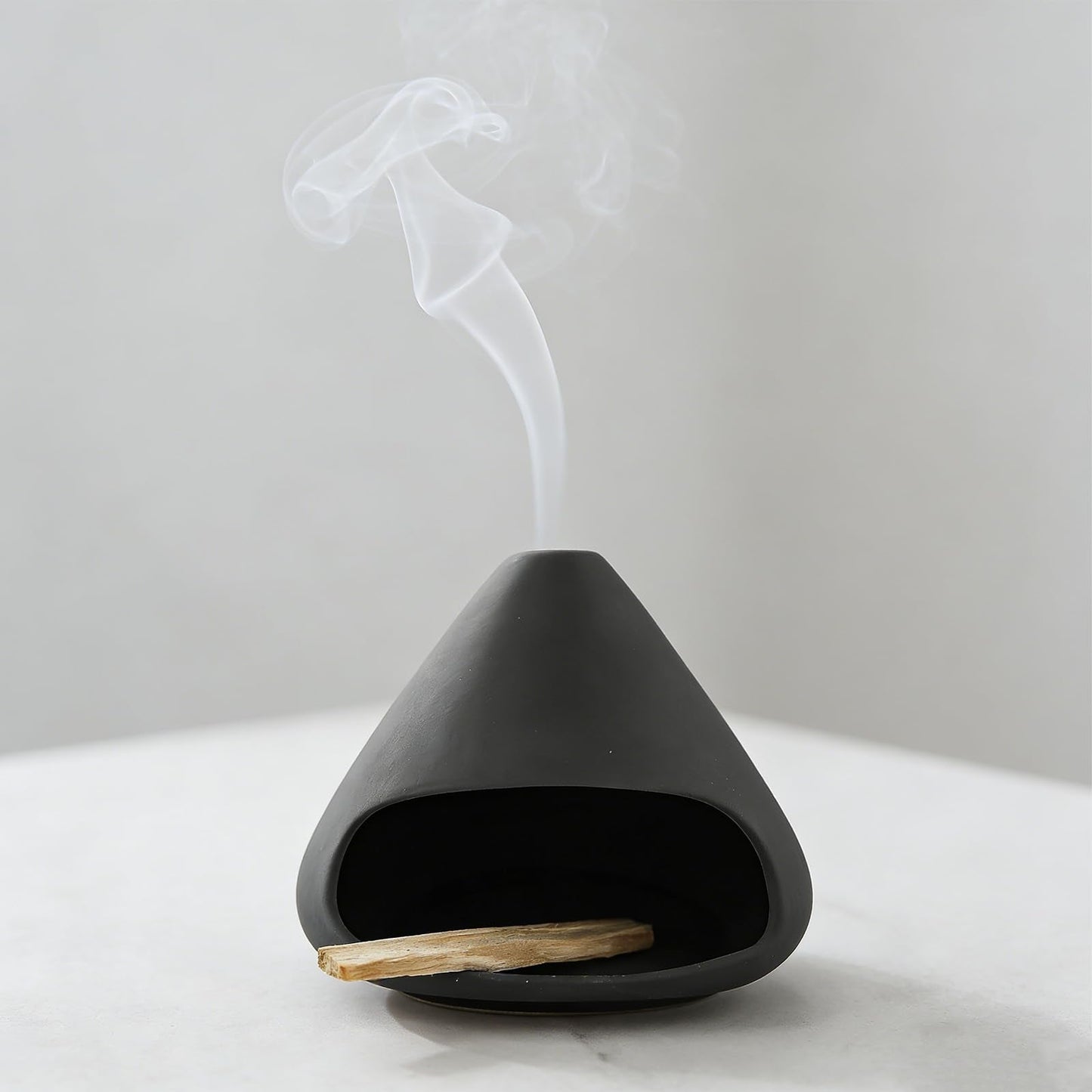 Ceramic Palo Santo Holder Incense Burner with Handcraft Small Ceramic Sage Burner Holder， for sage、Cone Burning, Aromatic Home Decor, Ceramic ash Tray, Anxiety Relief Meditation for Women