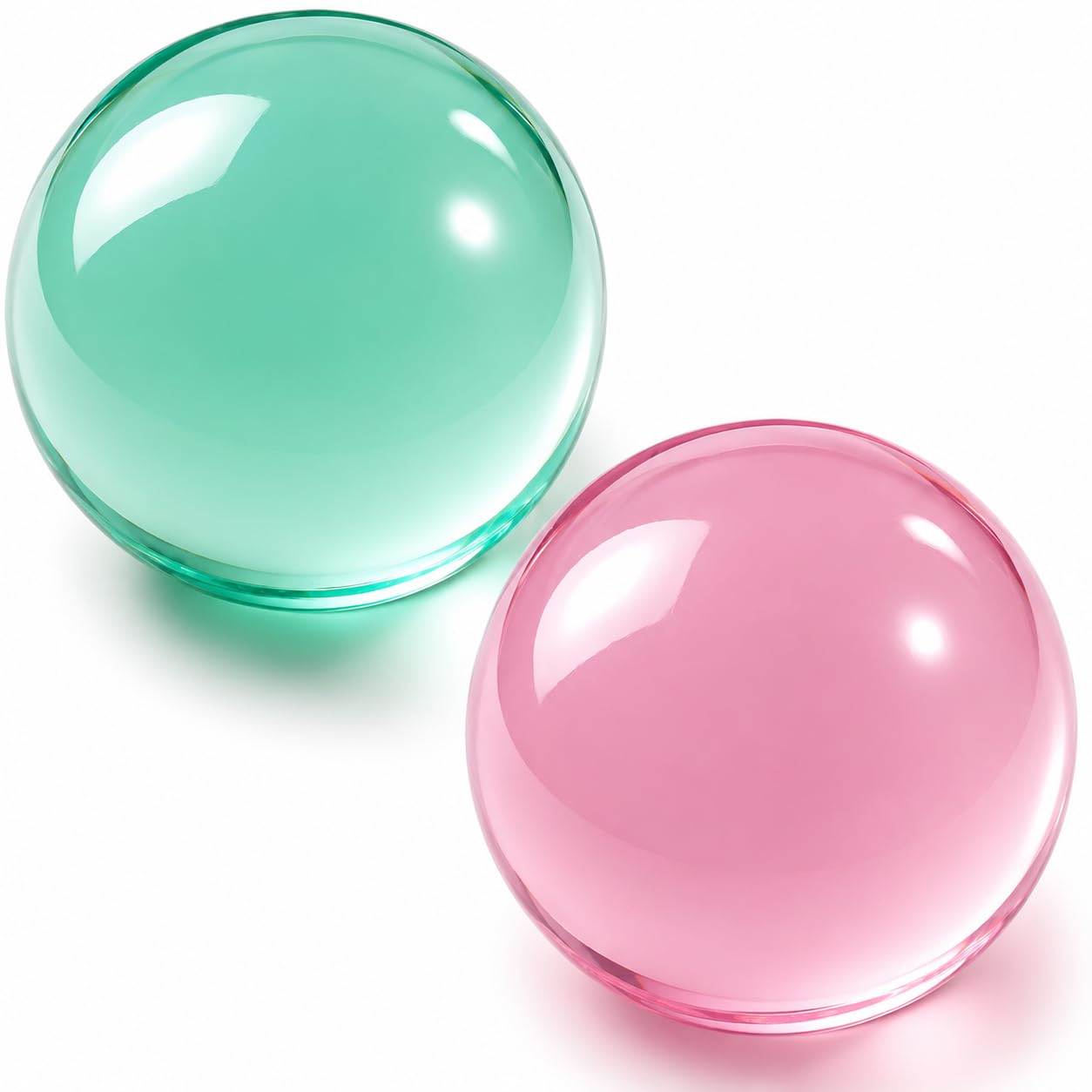 2PCS Coconut Oil Squishy Stress Ball, Super Soft Slow Rising Fidget Toy, Stretchy Clear Jelly Squeeze Ball, Satisfying Squeeze for Stress Relief