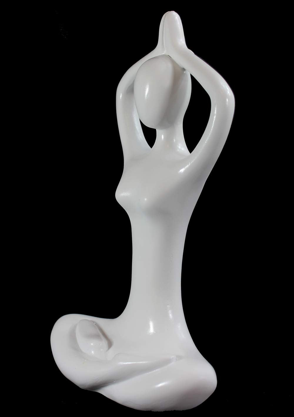 Seraphic Yoga Mountain Pose Statue/Sculputure Gifts for Women, Home or Room Decor, White Prayer Hands Statues/Figurines, 8" Tall