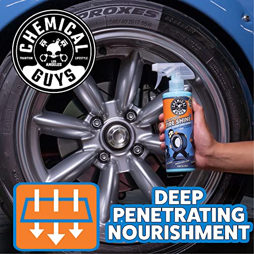 Chemical Guys Tire Kicker Sprayable Extra Glossy Tire Shine (Works on Rubber, Vinyl & Plastic), Great for Cars, Trucks, SUVs, Motorcycles, RVs & More, 16 oz (2 Pack)