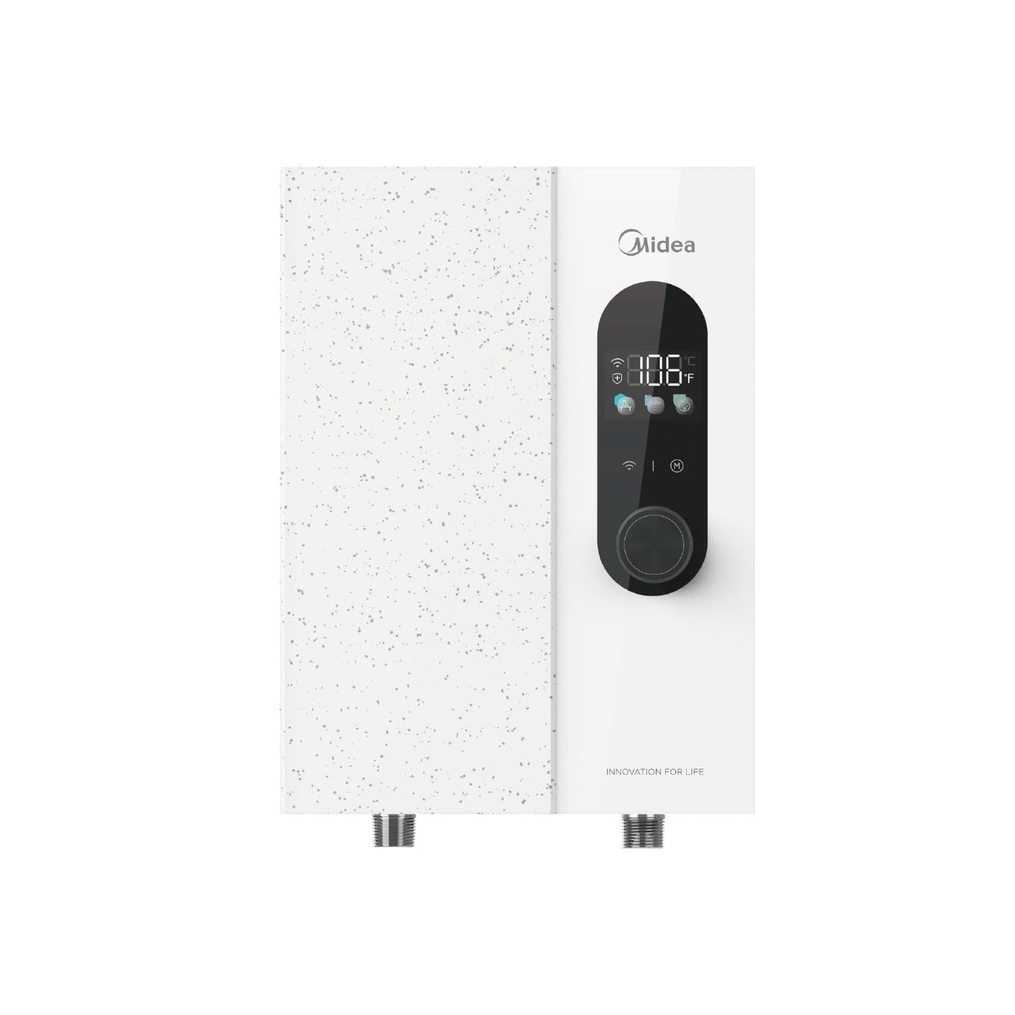 Midea 13KW-updated Electric Tankless Water Heater, Touch Control, Wi-Fi Control, LED Display, Child Mode, 240 Volts with Automatic Power Modulation, On-demand Hot Water, White