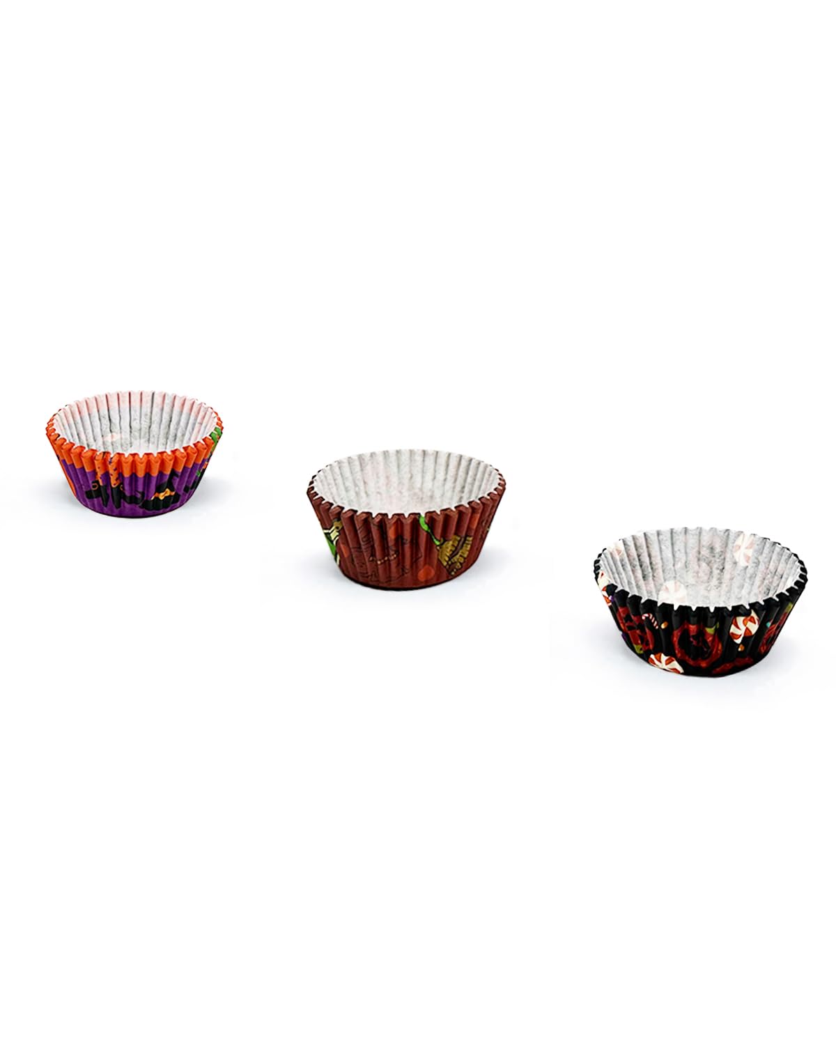 qiqee Halloween 300-Count Cupcake Liners Standard Cupcake Cups 6 Design Cupcake Papers Baking Cups Cupcake Wrappers for Halloween (Standard Size)