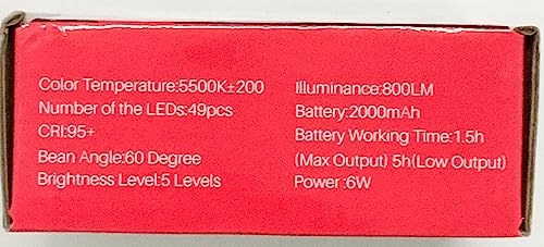 ULANZI VL49 Camera Light, Led Video Light Dimmable with 2000 mAh Battery, Portable Light Photography Rechargeable, Brightness Adjustable for Youtube,Studio,Livestreaming,DSRL,Camcorder Shooting