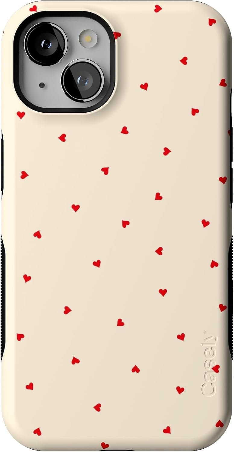 Casely iPhone 13 Case | Be Mine | Tiny Hearts | Compatible with MagSafe | Bold Protective Case Design
