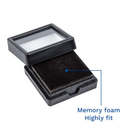 BENECREAT 24 Pack Black Gemstone Display Box Jewelry Box Container with Clear Top Lids 1.57x0.6 for Festival Treat, Gems, Coins, Diamond, Gift Packing
