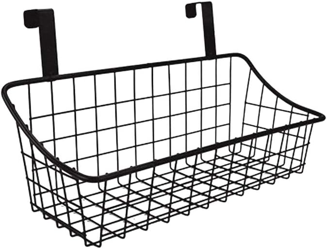 LeleCAT Basket with hook Grid Storage Basket, Hang it behind a door or on a