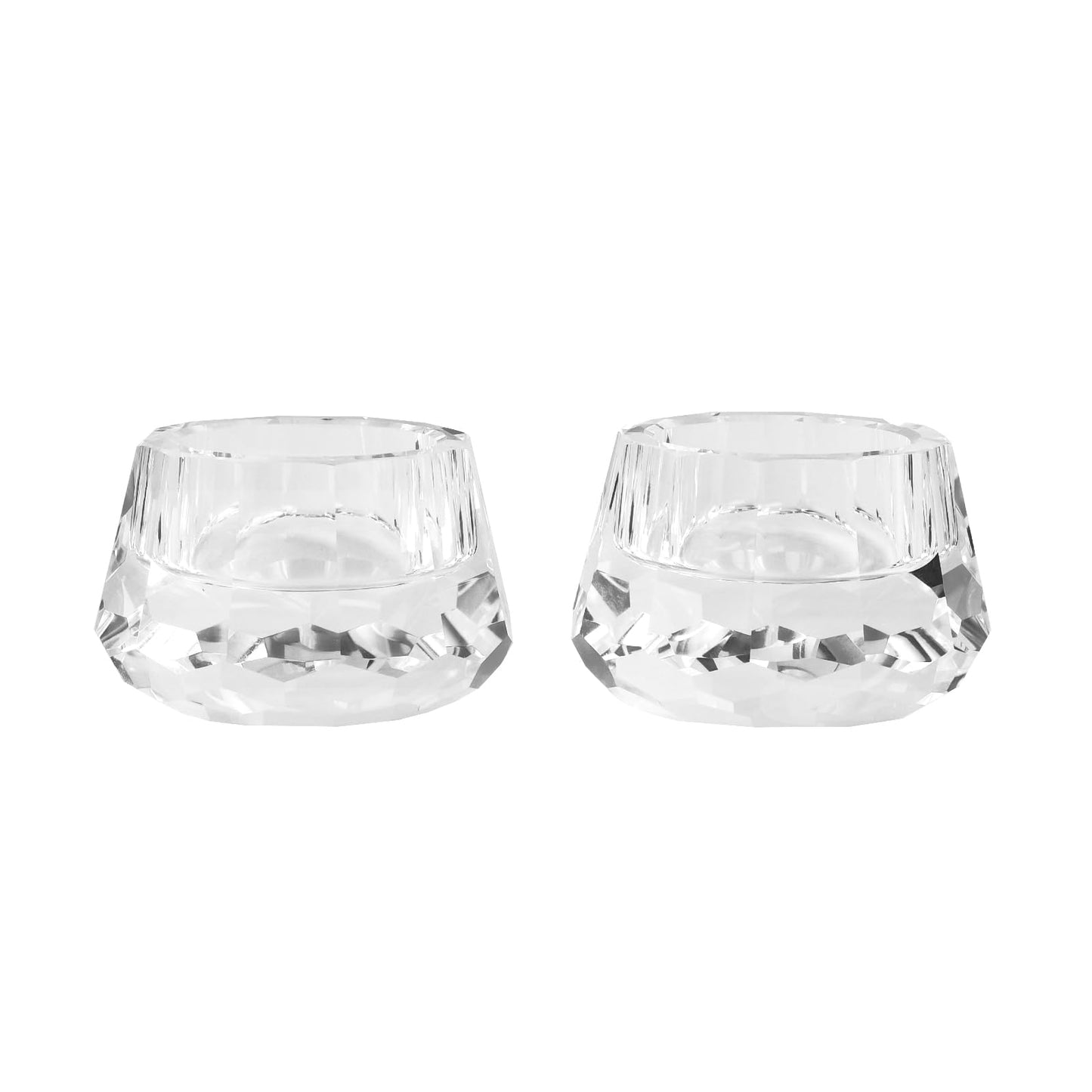 Crystal Candle Holders Set of 2, Tea Wax Ultra Elegant & Modern Centerpiece Home Décor,Wedding
