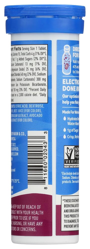 Nuun Active: Tri-Berry Electrolyte Enhanced Drink Tablets (3-Pack of 10 Tablets)