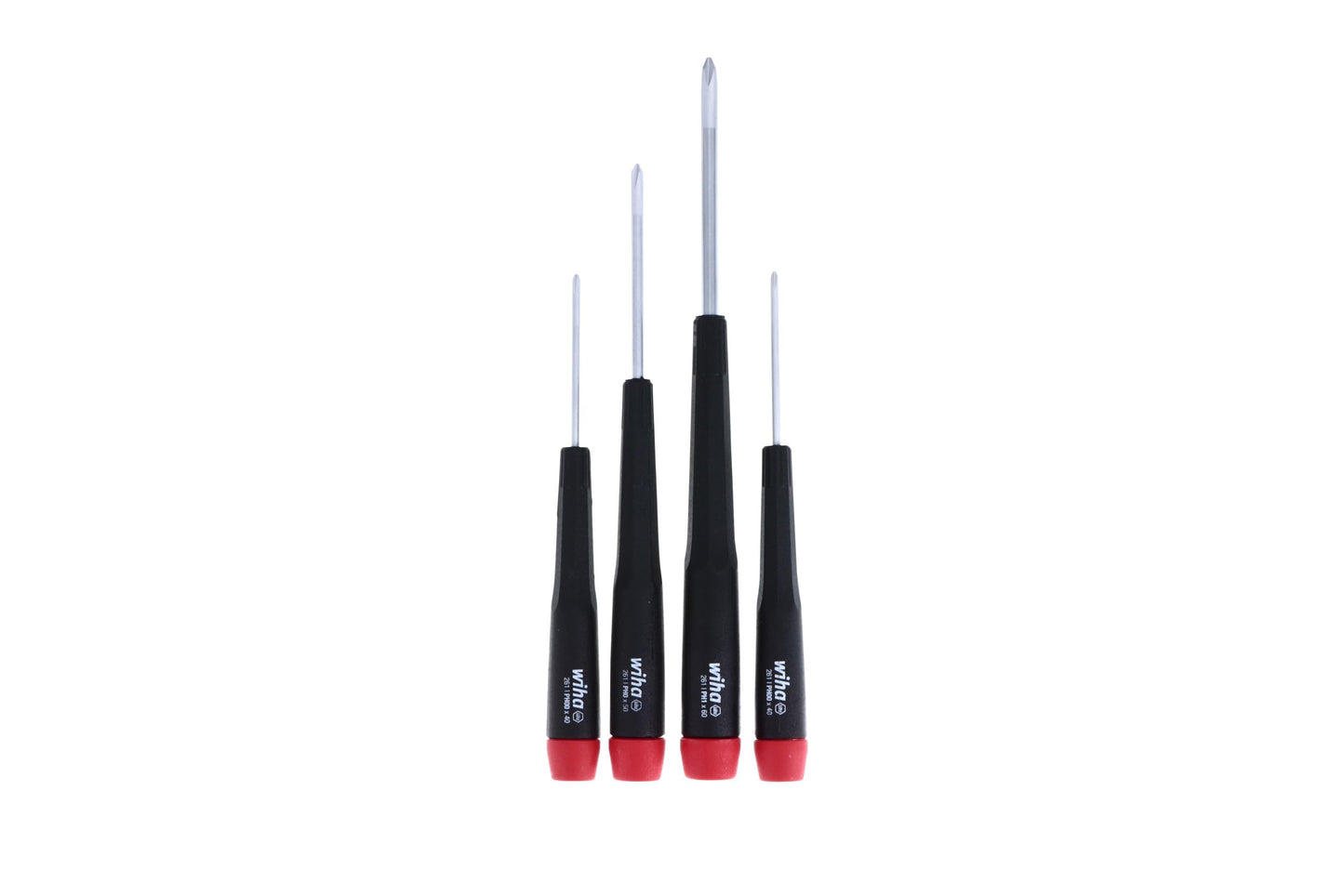 Wiha 26194 Screwdriver Set, Phillips with Precision Handles, 4 Piece