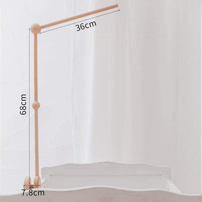 Baby Mobile Crib Holder,Wooden Mount for Mobile Hanging, Baby Crib Attachment for Nursery Decor Mount Bed Bell Holder
