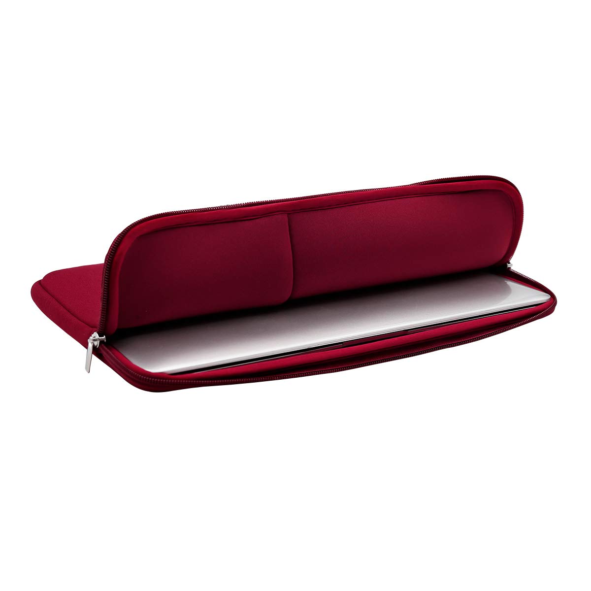 RAINYEAR 14 Inch Laptop Sleeve Compatible with 14" Notebook Computer Chromebook, 15" Macbook Pro M4 M3 M2 Protective Case with Front Pocket & Accessories Pouch(Red)