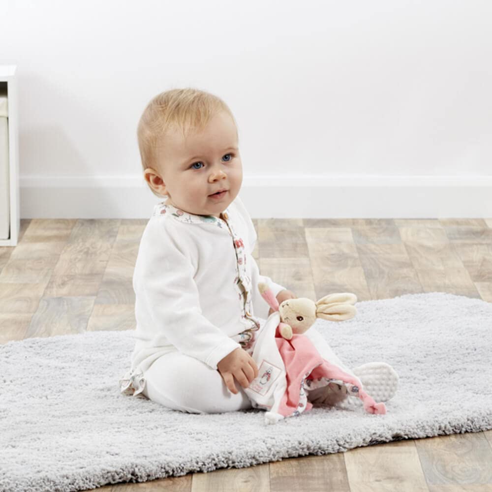 Official Beatrix Potter Flopsy Bunny Comfort Blanket - Peter Rabbit Soft Toy Comforter