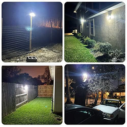 Mokot Solar Outdoor Lights, 288 LED IP65 Waterproof Motion Sensor Outdoor Lights with Remote Control, 4 Heads Solar Flood Wall Lights for Outside Garden Patio Yard - 2Pack