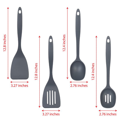 Glad Cooking Kitchen Utensils Set – 7 Pieces, Nylon Tools for Nonstick Cookware, Gray