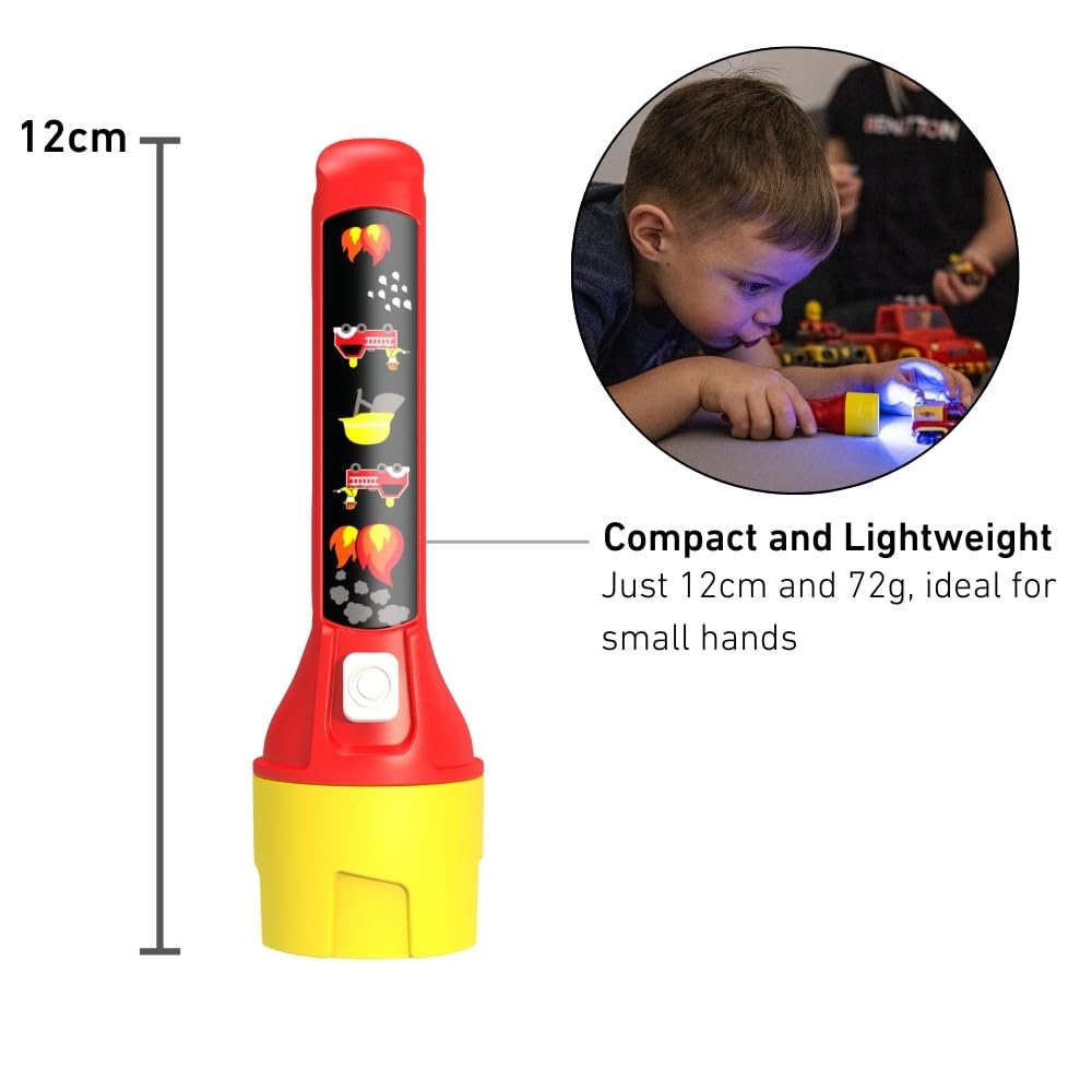 Ledlenser KidBEAM4 Kids Torch, 4 Colour LED AAA Battery Fireman Flashlight, Lightweight 72g, Inc Pocket Clip, Auto Shut Off Feature, Excellent for Reading, Camping & Night Time Fun, Gift for Children