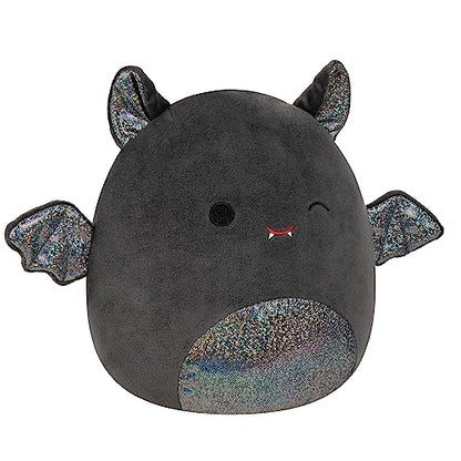 Squishmallows Original 8-Inch Emily Bat with Sparkly Ears and Belly - Medium-Sized Ultrasoft Official Jazwares Plush