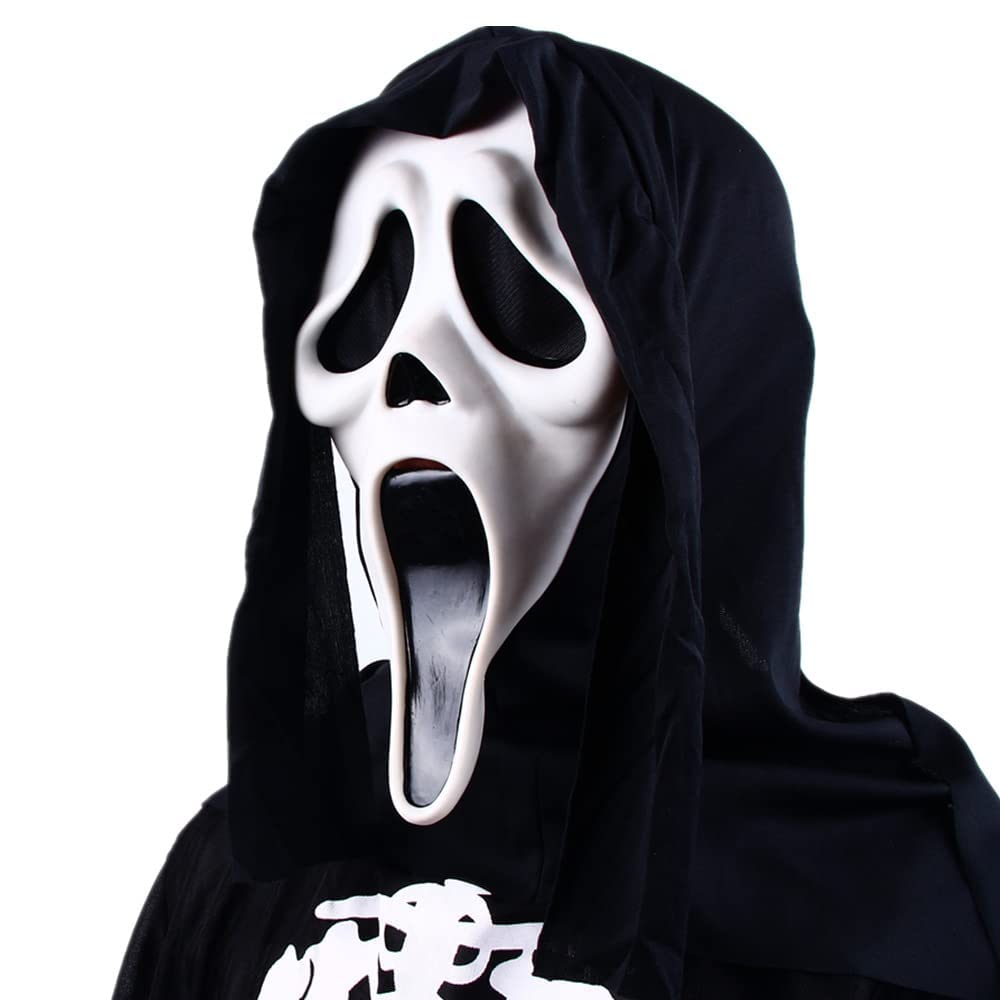 Halloween Mask Natural Latex Scary Skull Mask Horror Full Head Masque Halloween Party Costume Cosplay Props