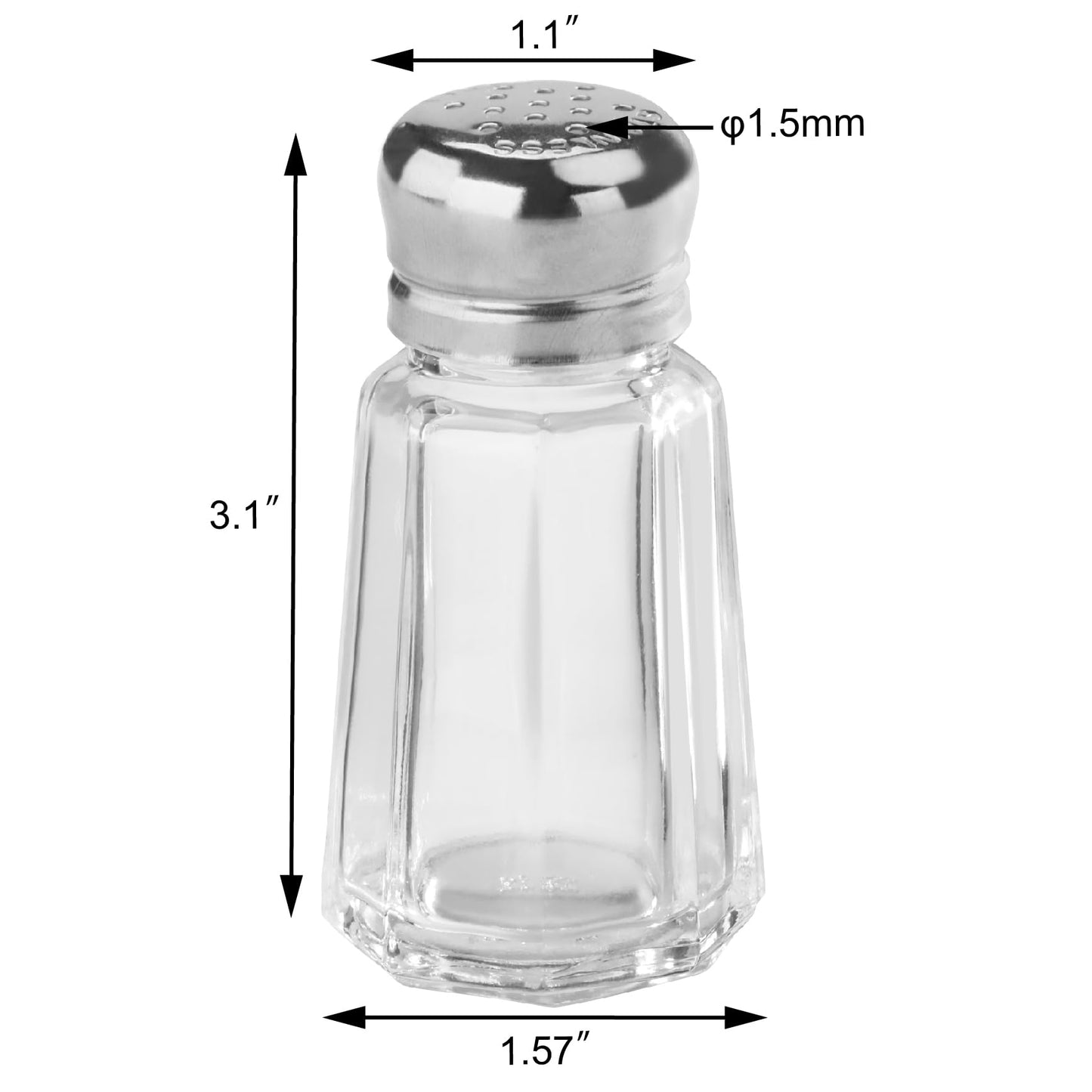 New Star Foodservice 22285 Paneled Salt and Pepper Shaker Mushroom Top, 1-Ounce, Set of 24