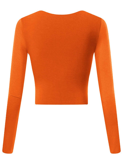 VETIOR Womens Halloween Costumes Shirts Orange Crop Top for Women Party Club Night Sexy X-Large Orange