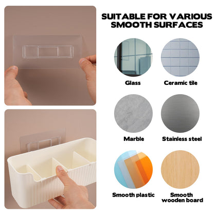 Rainmae 2 Pack Kitchen Cabinet Door Organizer, Lid Organizer Inside Cabinet Wall Mounted Plastic Storage Box Under Sink Door Organizer Lunchbox Lid Container for Kitchen Bathroom Organization