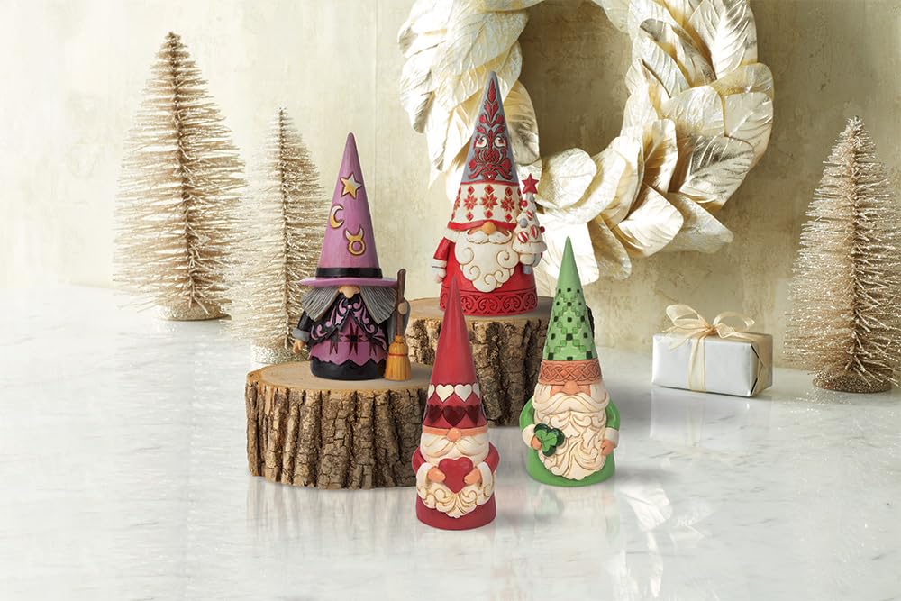 Enesco Jim Shore Heartwood Creek Halloween Witch Way Gnome Figurine, 6.5 Inch, Multicolor