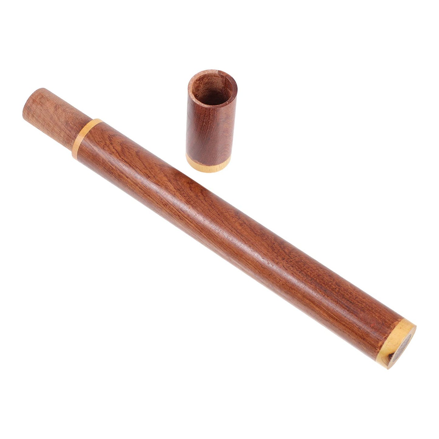 ARTIBETTER 3-Pack Smooth Natural Incense Tube Holder Set Compact 9.44In Wooden Incense Stick Storage Canisters with Simple Lid for Home Decor Meditation and Aromatherapy