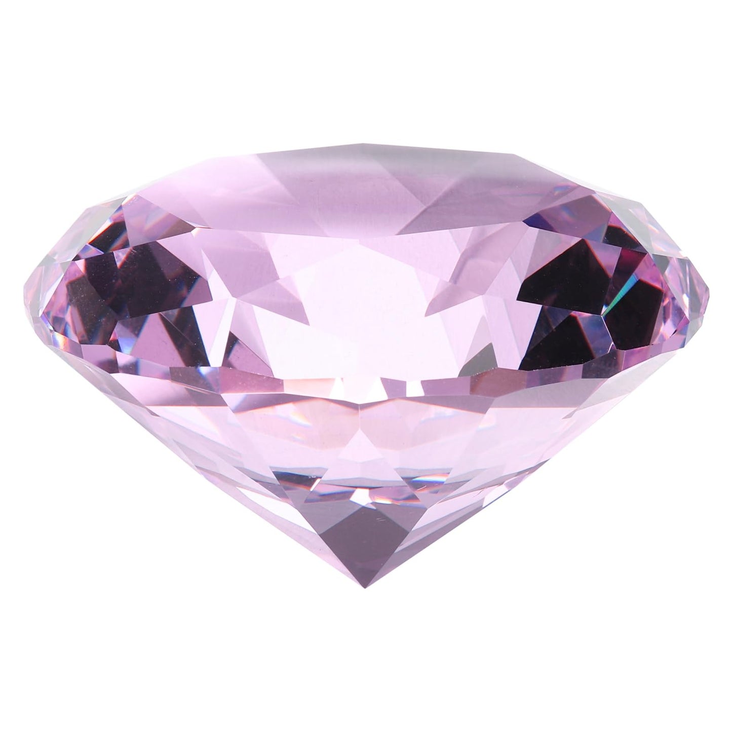 uxcell Clear Crystal Diamond Paperweight, 60mm(2.4") Artificial Diamond Sparkling Crystal Jewelry Gems Paperweight Decoration for Birthday Gift Parties Wedding Home(Purple)