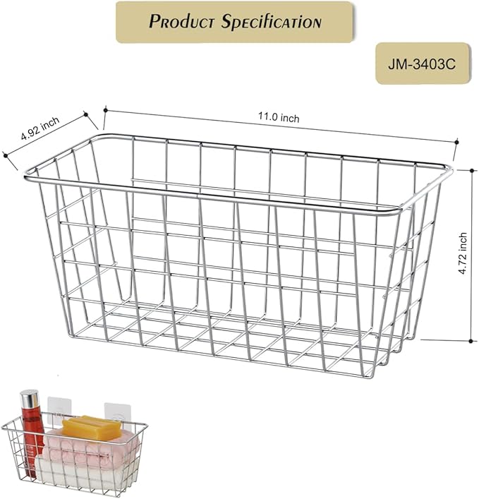 2 Pack Hanging Storage Basket, Bathroom Basket, Household Goods,