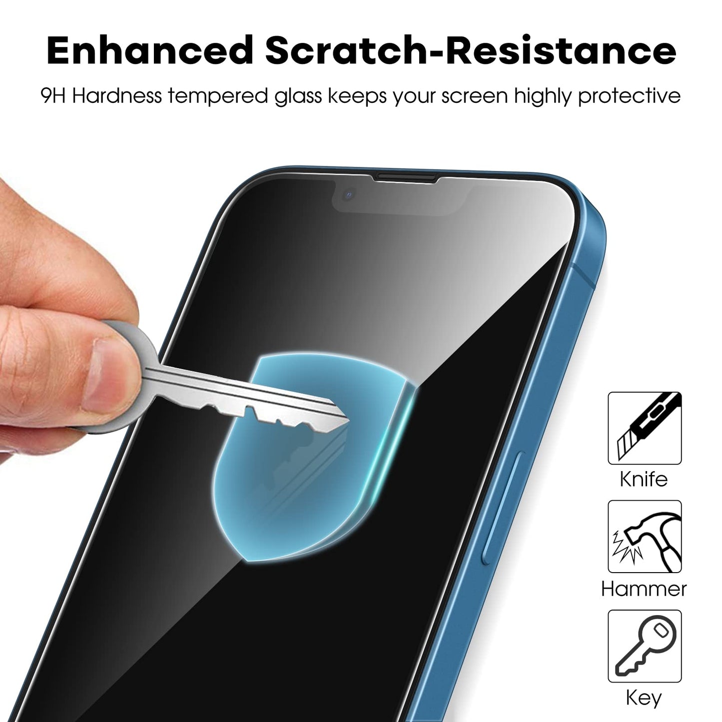 JETech Full Coverage Screen Protector for iPhone 16e 2025, iPhone 13/13 Pro 6.1-Inch, Tempered Glass Film with Easy Installation Tool, Case-Friendly, HD Clear, 3-Pack
