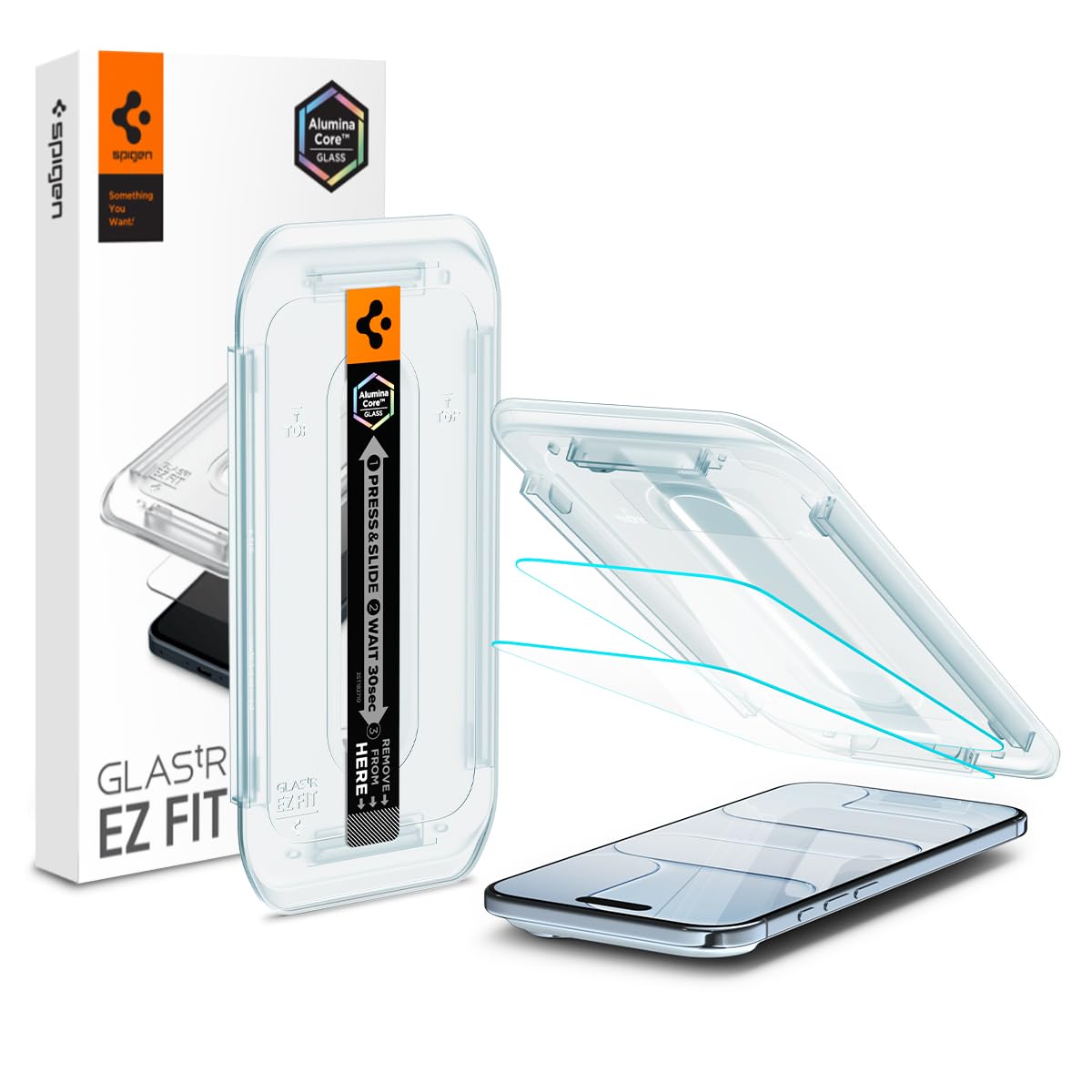 Spigen Tempered Glass Screen Protector [GlasTR EZ FIT] designed for iPhone 14 Pro Max [Case Friendly] - Sensor Protection / 2 Pack