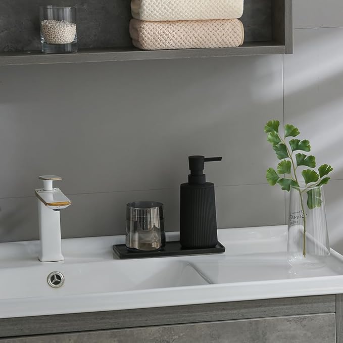 Small Soap Dispenser for Bathroom and Kitchen, Modern Farmhouse Striped Style