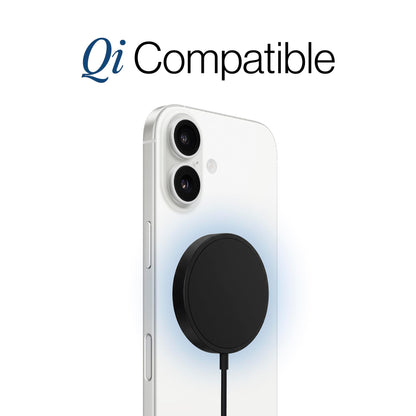 SPOTMINDERS Wireless Charger for iPhone, AirPods, Tracking Card 15W Flat Fast Charging Pad QI Compatible with Samsung, Android, Apple - Magsafe, Non-Slip Surface, Advanced Cooling - No AC Adapter