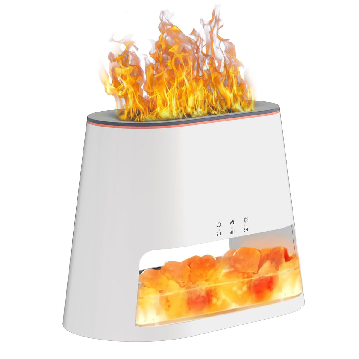 BieJiahWeiBie Luxury Himalayan Salt Lamp Humidifier & Aromatherapy Diffuser - 8 Color Mood Lighting w/Remote for Spa, Bedroom, Home Relaxation260ml (White)