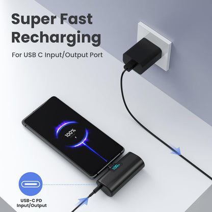 Mini Portable Charger for iPhone 17/16,Upgraded 5500mAh PD USB C Power Bank,Travel Essentials Pocket Phone Charger Battery Pack for iPhone 17/17 Pro Max/16/16 Pro/15 Series,Samsung Galaxy Android etc