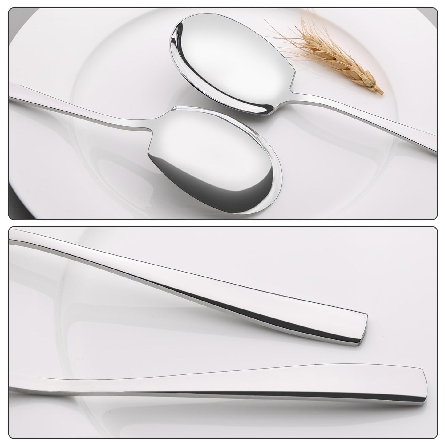 Ewingger 6 Pieces Stainless Steel Serving Spoons, Large Buffet Serving Spoons