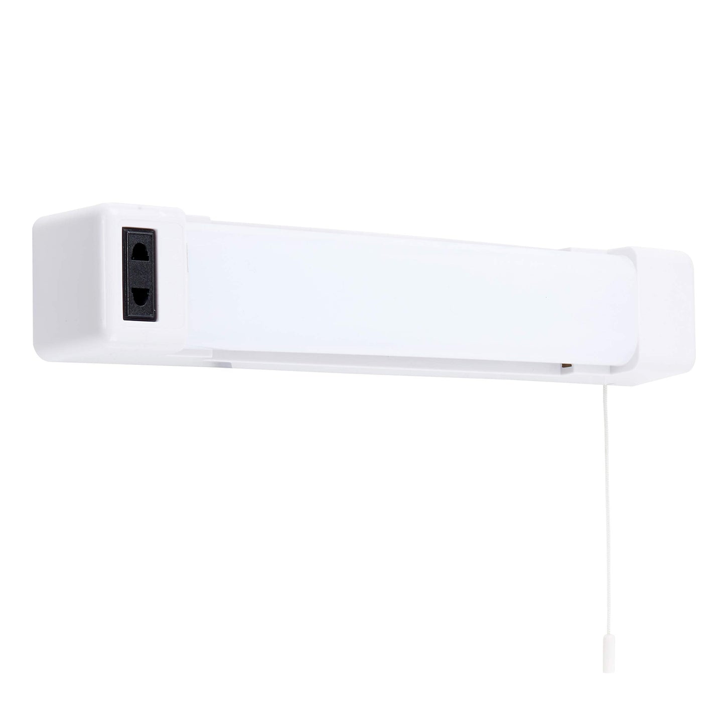 MiniSun | Modern Gloss White 5W LED Wall Light with Shaver Socket and Pull Switch | Bath Wall Lights, Home Décor & Improvement Essential | Includes Integrated 5W LED Bulb