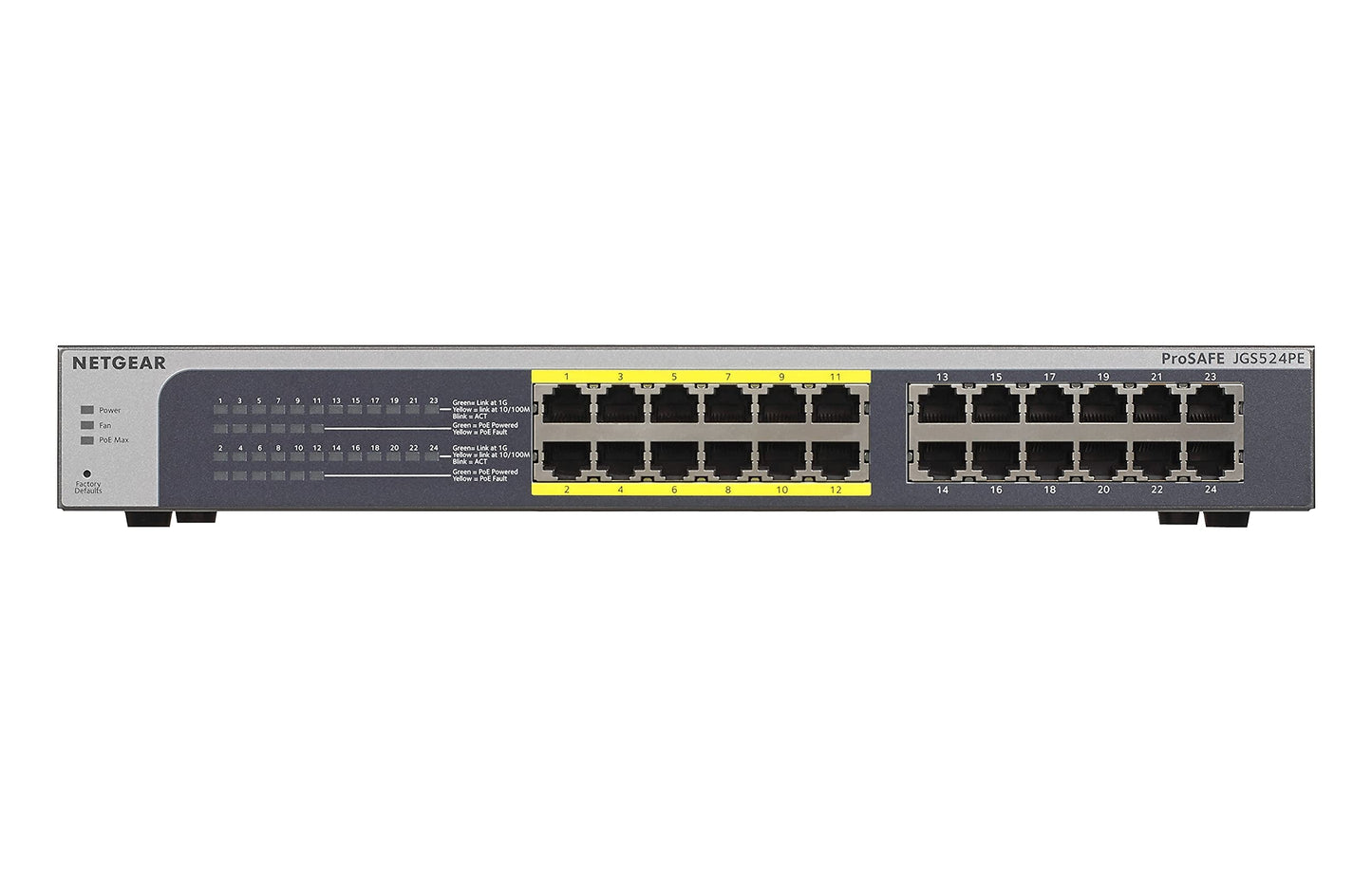 NETGEAR 8-Port Gigabit Ethernet Smart Switch (GS108T) - Managed, with 1 x PD Port, Optional Insight Cloud Management, Desktop or Wall Mount, Silent Operation, and Limited Lifetime Protection