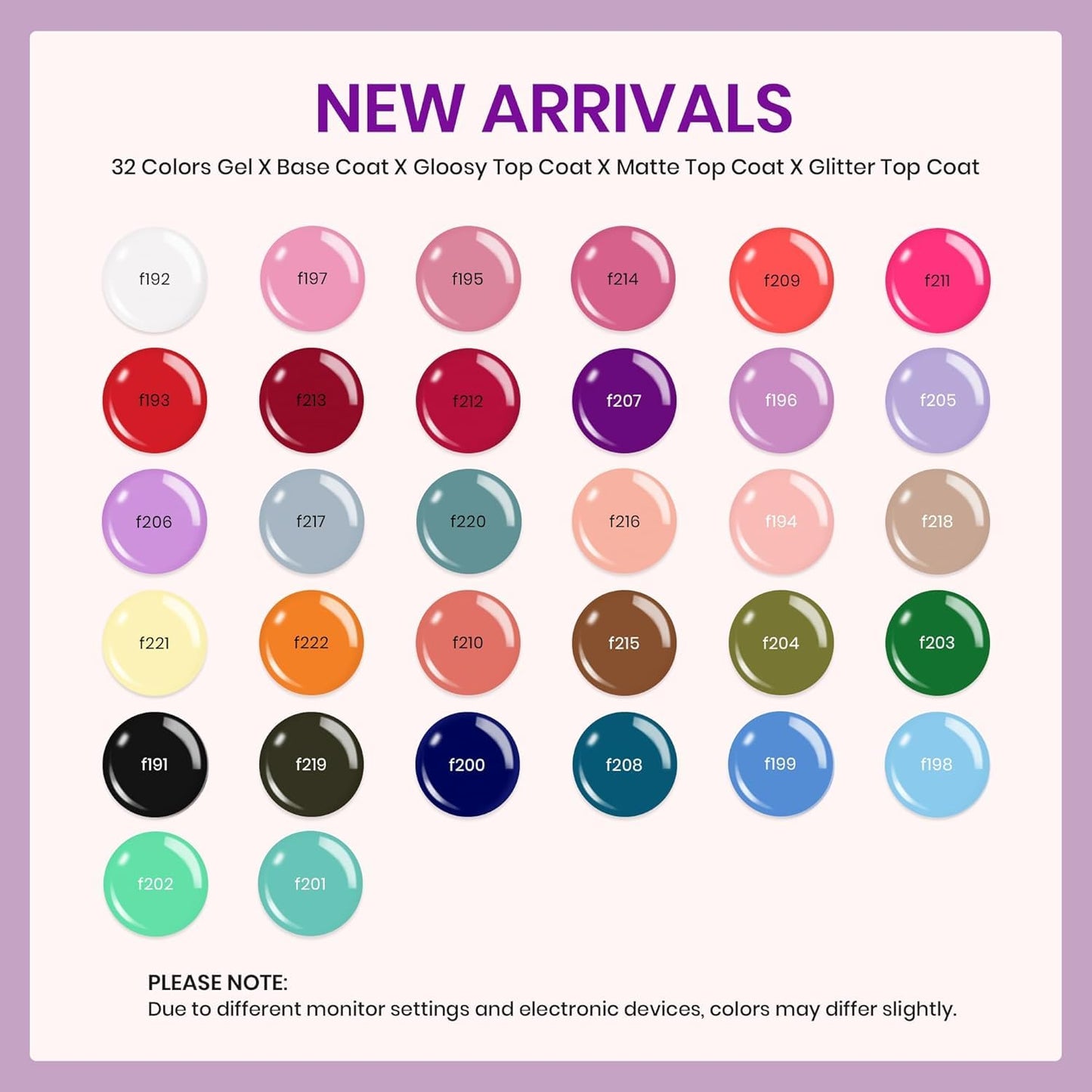 Beetles Gel Nail Polish Kit with U V Light - 80Pcs Fall Nail Fest Color Enchantment 55 Colors Gel Polish Starter Kit with Base Top Coat DIY Nails Stickers Manicure Tools Gift for Women Teens Girls