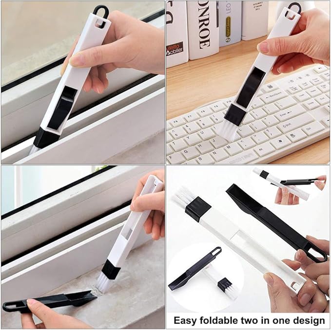 Window Track and Grout Cleaning Brush Set, Tile Lines, Sink Corners, Small Gaps