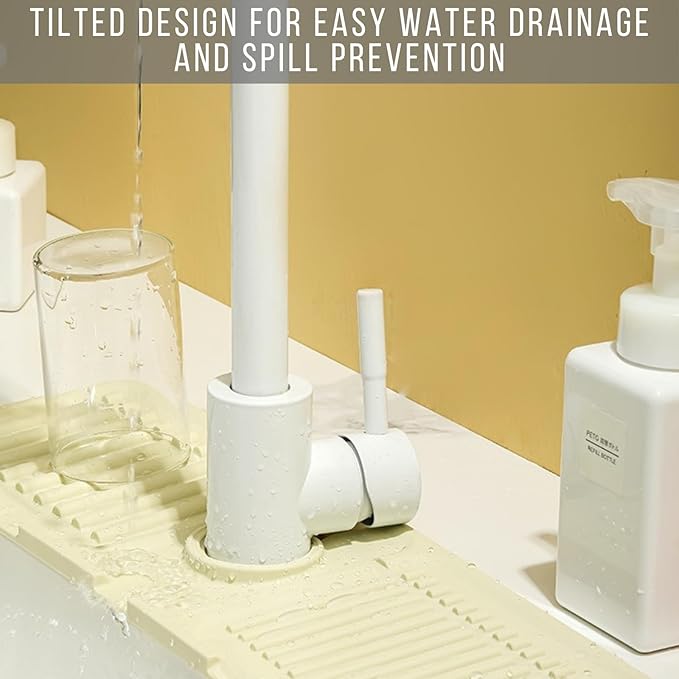 Silicone Sink Splash Guard, Non-Slip Faucet Mat